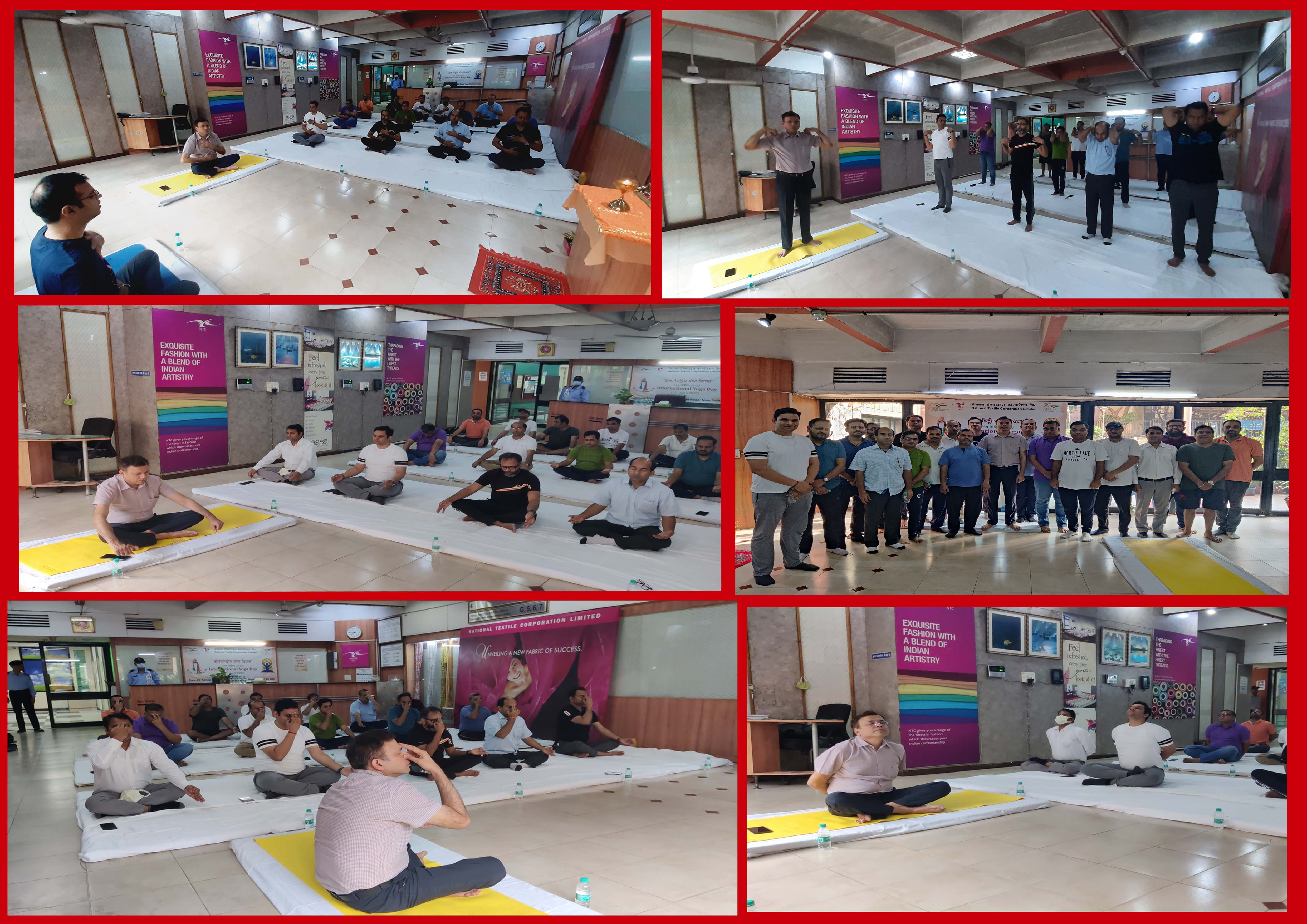 "75 days countdown to International Yoga day" was celebrated across NTC on 11.04.2022. Sh. Ashutosh Gupta , CMD NTC along with other senior officials attended a Yoga session at NTC HO